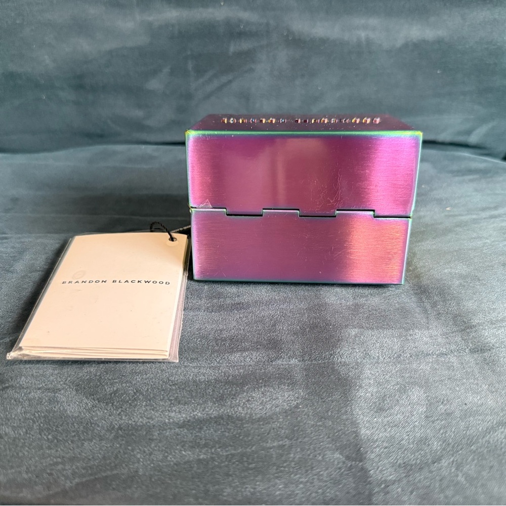 Brandon Blackwood Iridescent Mini Metal Minaudire Statement Piece - Picture 7 of 10